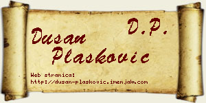 Dušan Plasković vizit kartica
